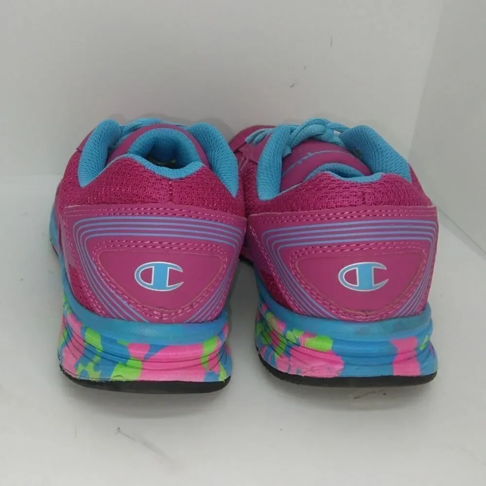 Champion Womens Pre-owned Hot Pink and Teal Running Sneakers - sz. 8